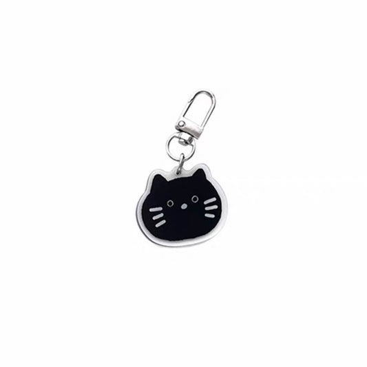 Black & White Tuxedo Cat Keychain
