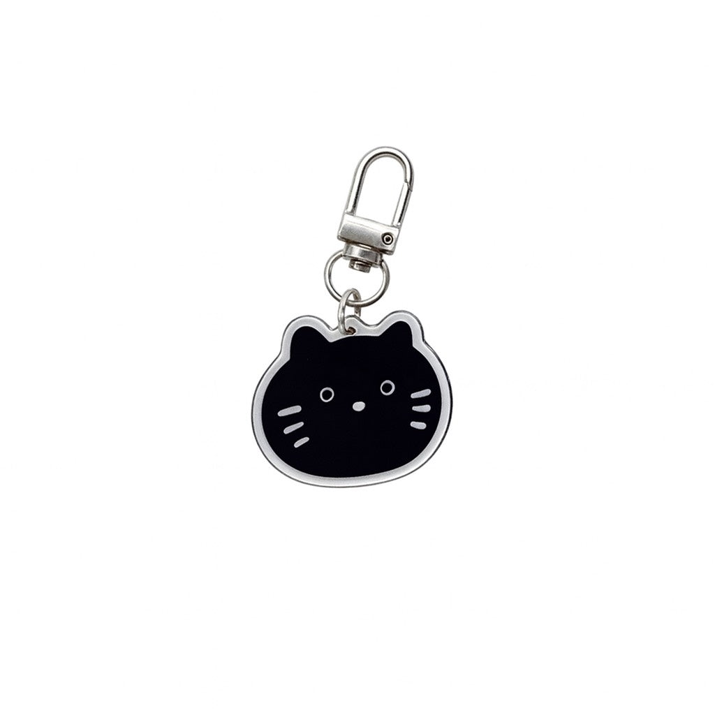 Black & White Tuxedo Cat Keychain