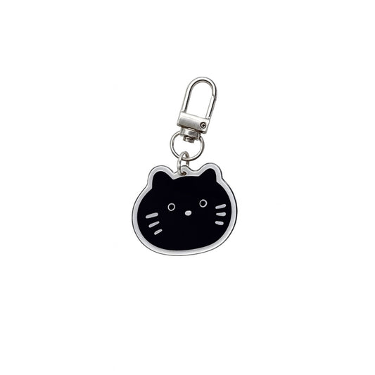 Black & White Tuxedo Cat Keychain