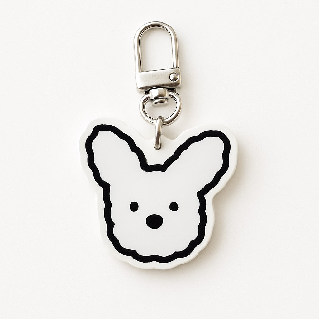 Bichon / Maltese Keychain – Soft Fluffy Dog Charm