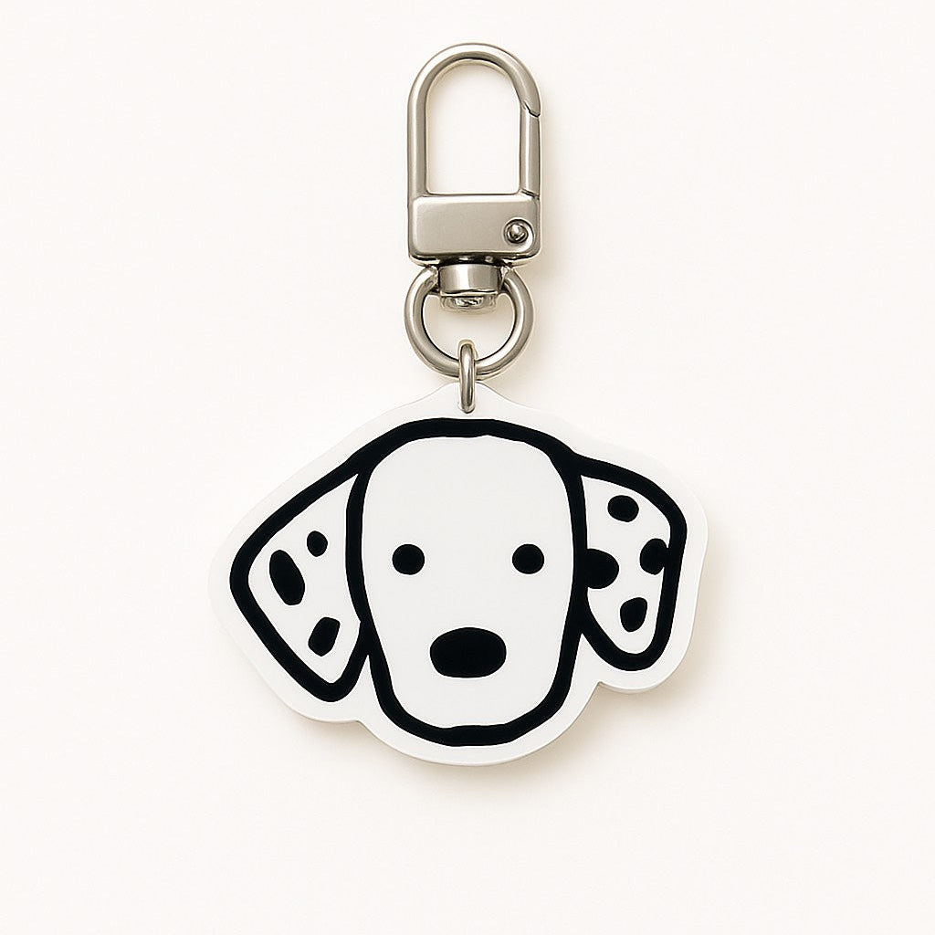 Spotted Puppy Keychain – Dalmatian Inspired Cute Charm