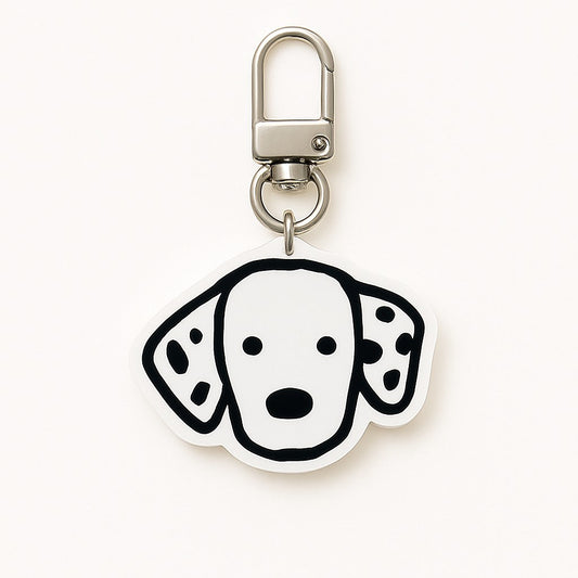 Spotted Puppy Keychain – Dalmatian Inspired Cute Charm