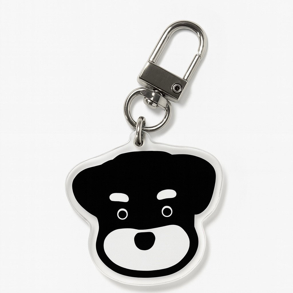 Schnauzer Dog Keychain – Mini Beard Pup Charm
