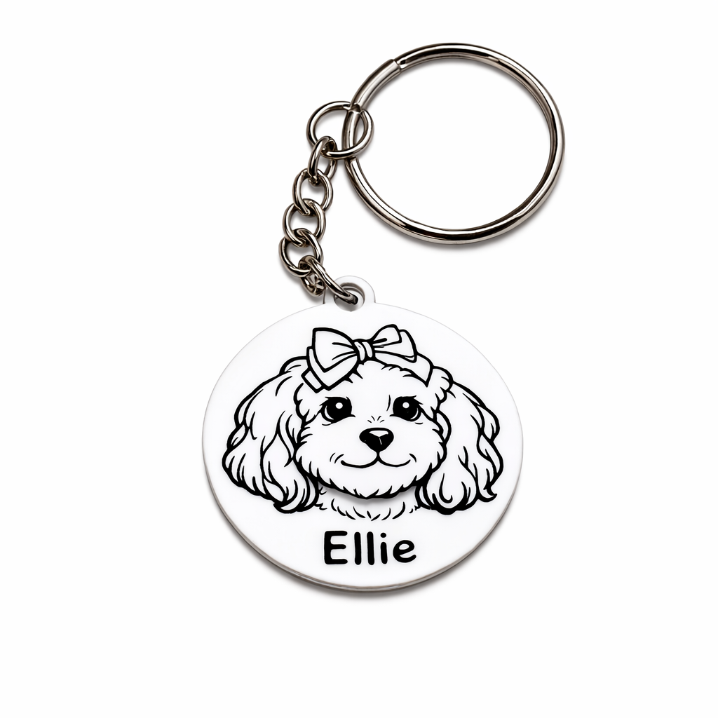 Personalised Dog Photo Keychain – Custom Made Just for Your Pet