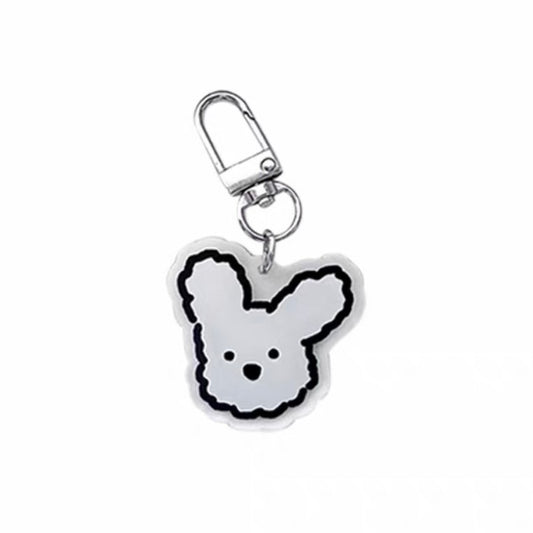Bichon / Maltese Keychain – Soft Fluffy Dog Charm