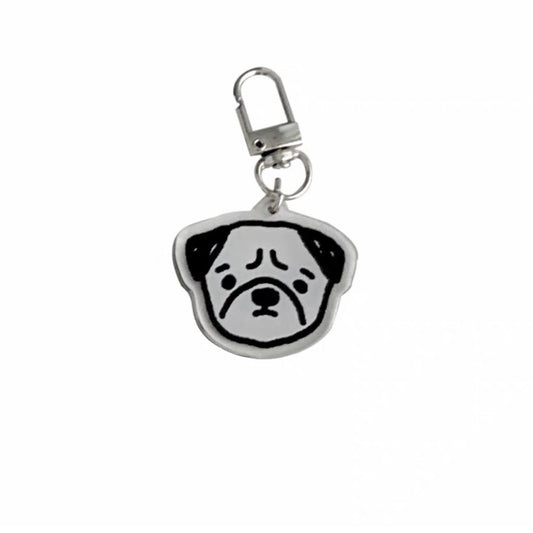 Cute Pug Face Keychain