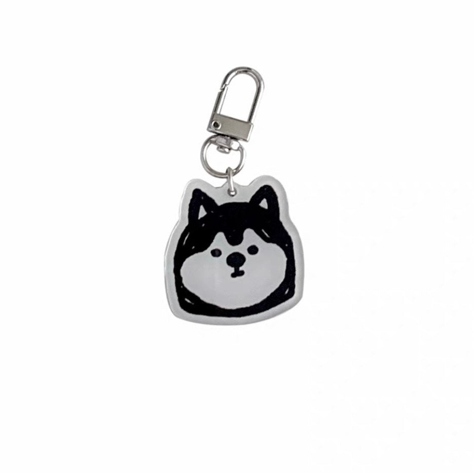 Husky / Shiba Inspired Dog Keychain