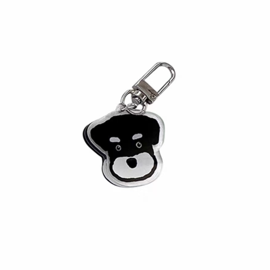 Schnauzer Dog Keychain – Mini Beard Pup Charm