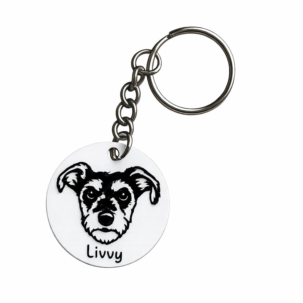 Personalised Dog Photo Keychain – Custom Made Just for Your Pet